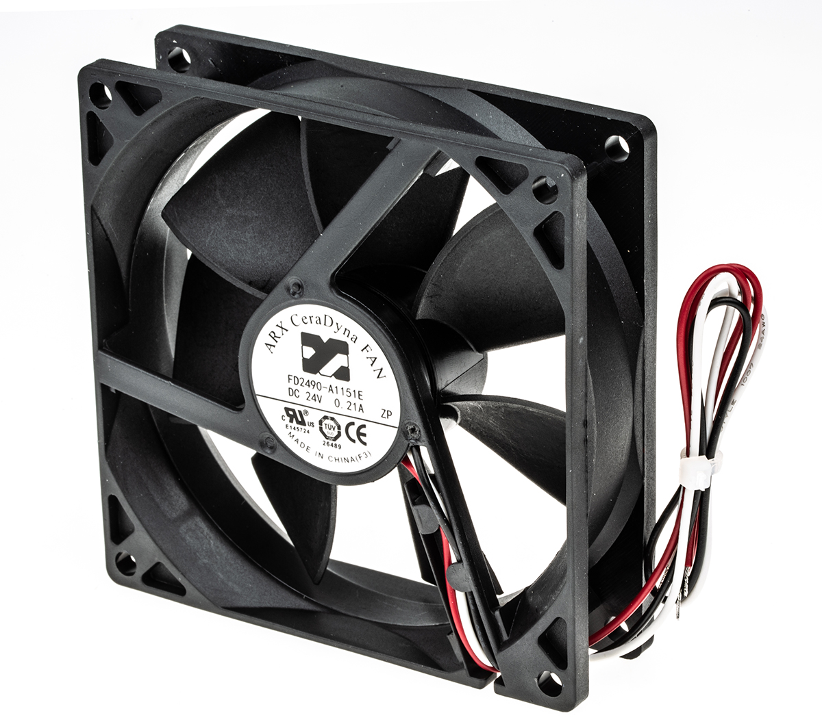 ARX CeraDyna Series Axial Fan, 24V dc, 108.2 m³/h, 4.32 W, 180 mA Max, IP20 92 mm 92mm 25 mm
