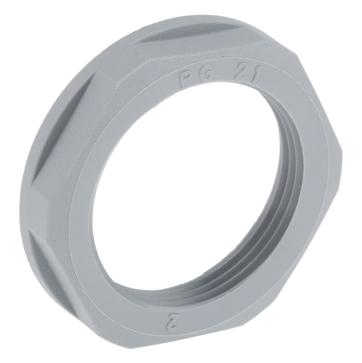 53019050 Lapp Grey Fibreglass Reinforced Polyamide Cable Gland Locknut, PG21 Thread, IP68