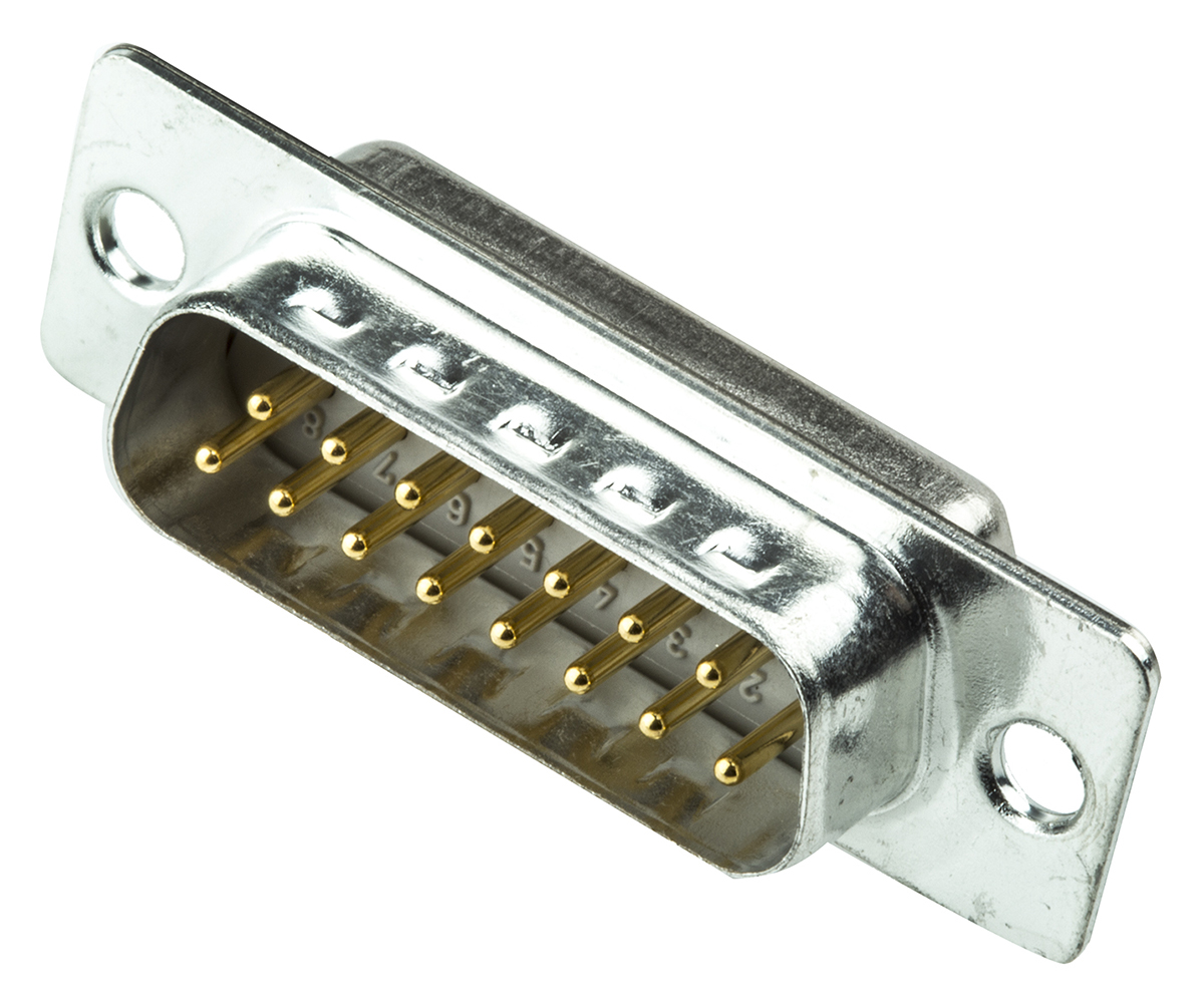 fda-15pti21 Cinch FD 15 Way Straight 2.76 mm Pitch Panel Mount D-Sub Connector Male