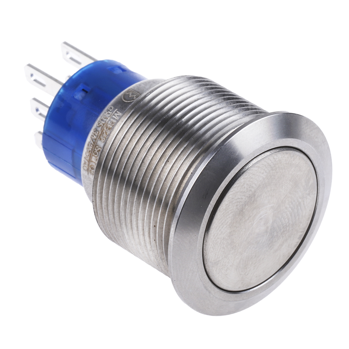 RS PRO Push Button Switch, Panel Mount, 22.2mm Cutout, DPDT, 250V ac, IP67