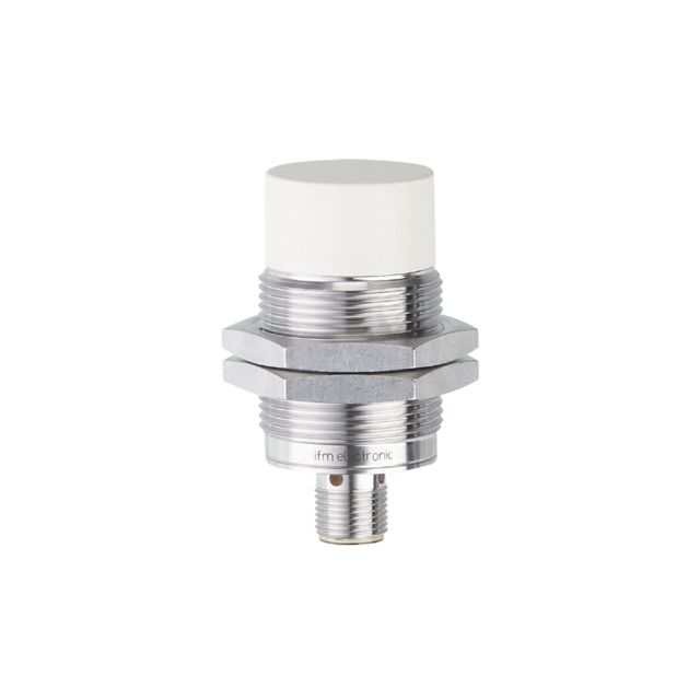 ifm electronic Inductive Threaded Barrel Proximity Sensor, M30, 22 mm Detection, PNP NO, 10 → 36 V dc