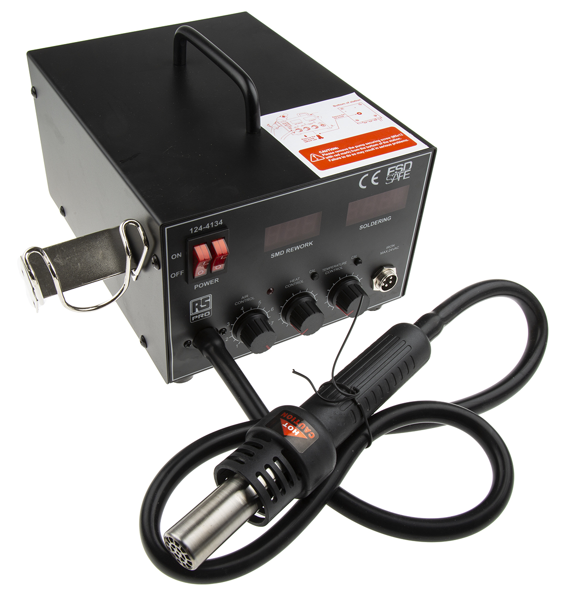 124-4134 RS PRO Hot Air station 700 W, 220/240 V, 2 Outputs