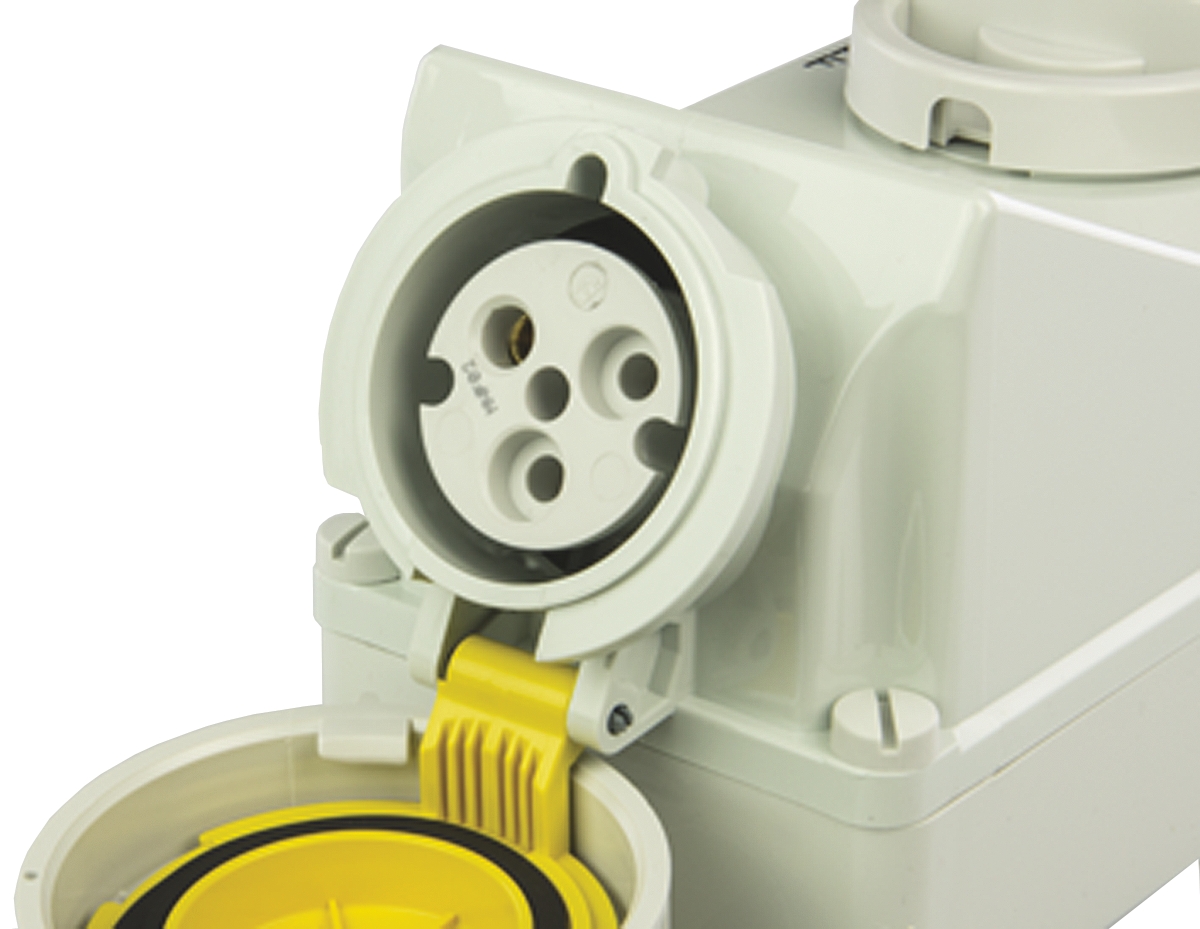 5924a MENNEKES Switchable IP67 Industrial Interlock Socket 2P+E, 32A, 110 V