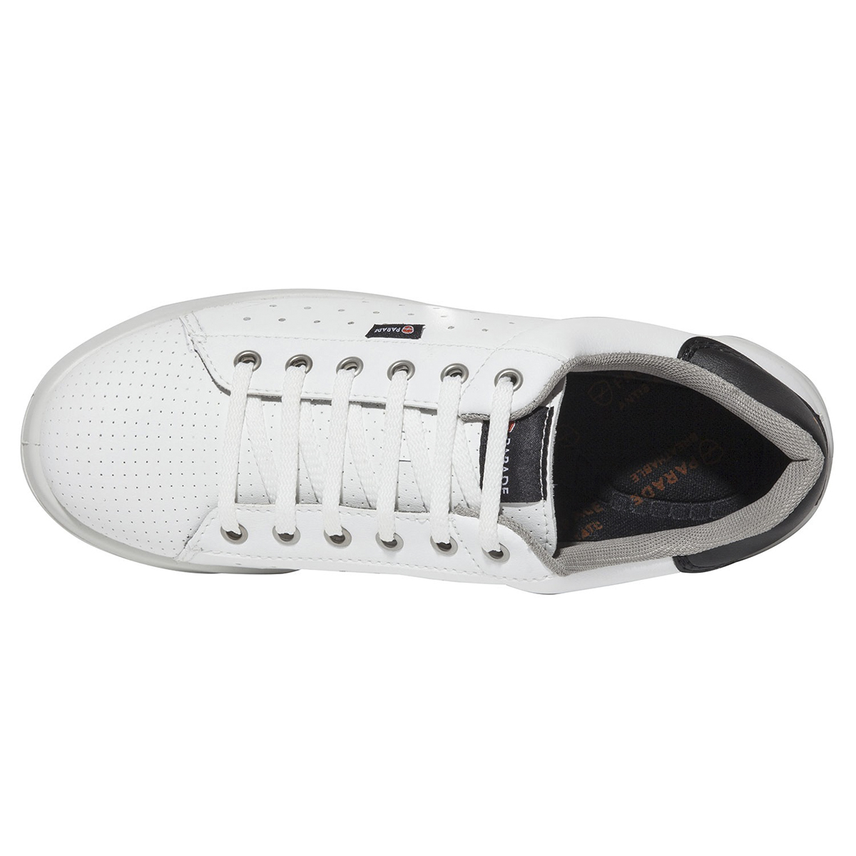 07joppa7827pt39 Parade Joppa Unisex Black, White Stainless Steel Toe Capped Safety Trainers, UK 6, EU 39