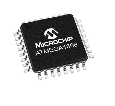 Microchip, 8 bit AVR CPU, ATMEGA1608 Microcontroller, 20 MHz, 16kB FLASH, 32-Pin TQFP