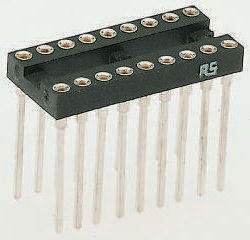 Winslow 2.54mm Pitch Vertical 32 Way, Through Hole Turned Pin Open Frame IC Dip Socket, 5A