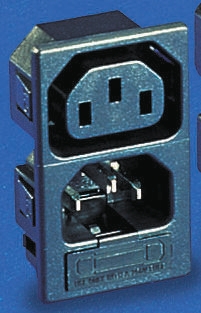 Bulgin C13, C14 Snap-In IEC Connector Socket, Plug, 10A, 250 V