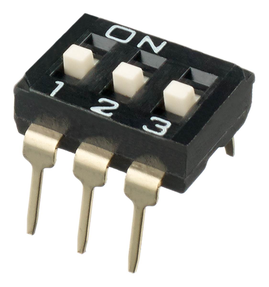 APEM 3 Way Through Hole DIP Switch SPST, Raised Actuator Slide Actuator