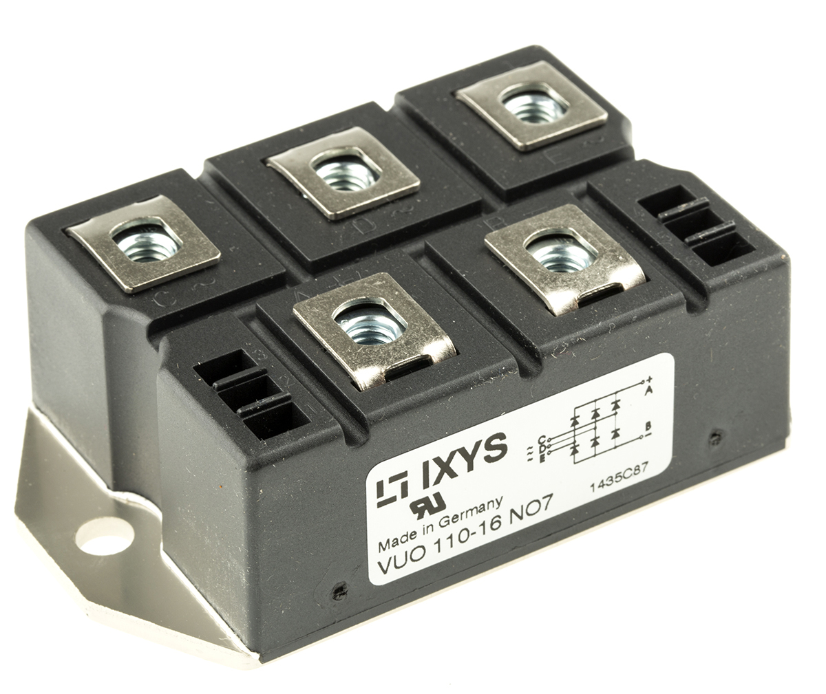 IXYS Bridge Rectifier Module, 127A, 1600V, 3-phase, 5-Pin