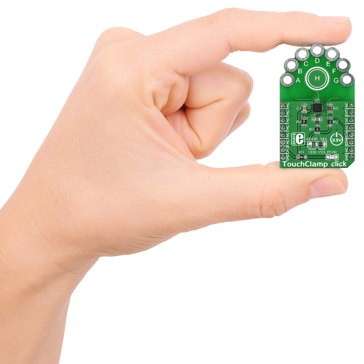 mikroe-2294 MikroElektronika TouchClamp Capacitive Touch mikroBus Click Board for TPL0501