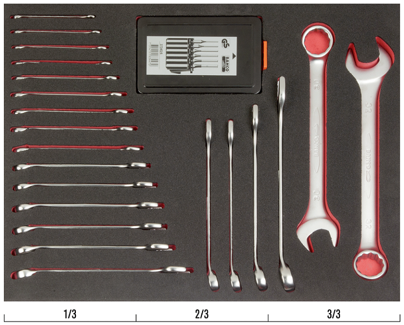 ff1a5002 Bahco 27-Piece Spanner Set, 6 To 32 mm