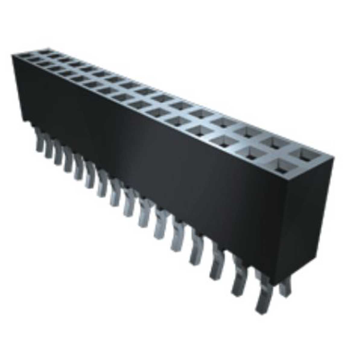 Samtec SSQ Series Straight Through Hole Mount PCB Socket, 18-Contact, 1-Row, 2.54mm Pitch, Through Hole Termination