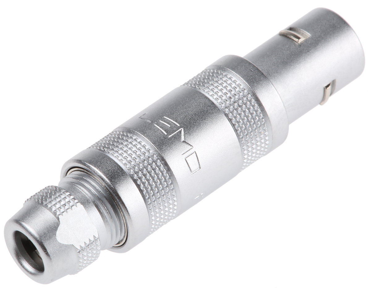 LEMO Circular Connector, 4 Contacts, Cable, 9 mm Connector, Plug, Male, IP50, 0S Series