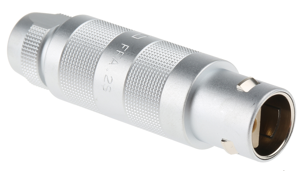 LEMO Circular Connector, 2 Contacts, Cable, 14.8 mm Connector, Plug, Male, IP50, 2S Series