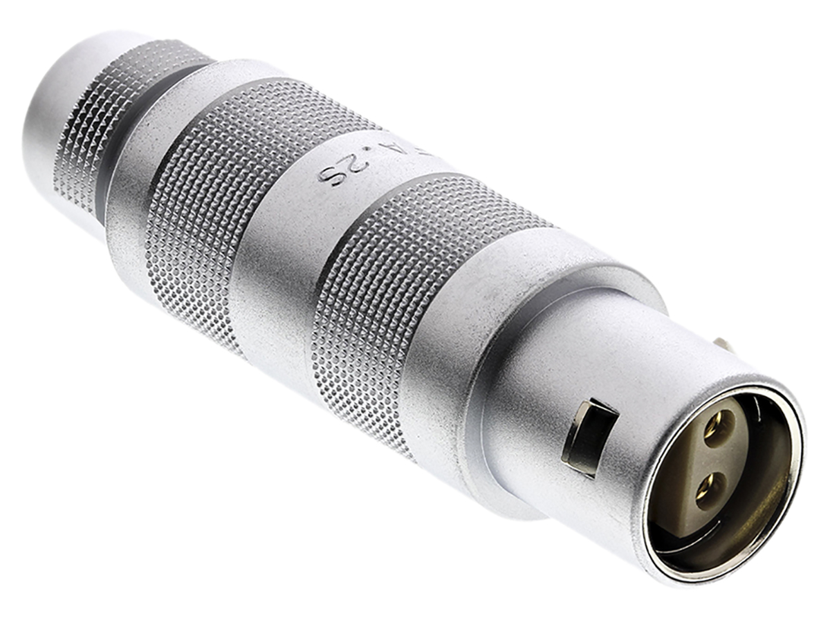 LEMO Circular Connector, 4 Contacts, Cable, 14.8 mm Connector, Plug, Male, IP50, 2S Series