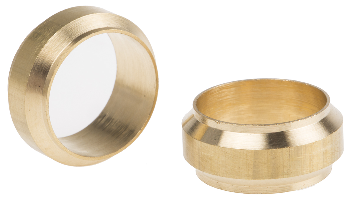 Legris Brass Pipe Fitting, Straight Compression Compression Olive, Female to Female 16mm