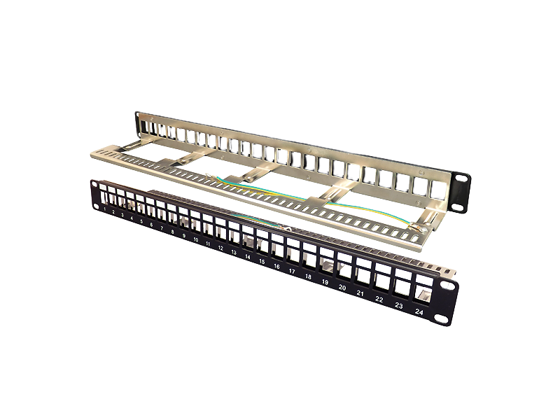 TUK Limited FFK Series 24 Port Patch Panel FTP 1 U Black, Silver