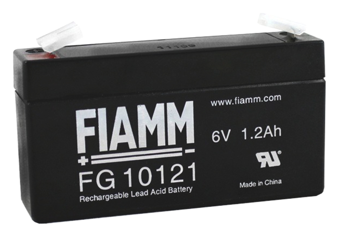 Fiamm 6 V, Faston F1 Sealed Lead Acid Battery, 1.2 Ah, 24mm x 59 mm