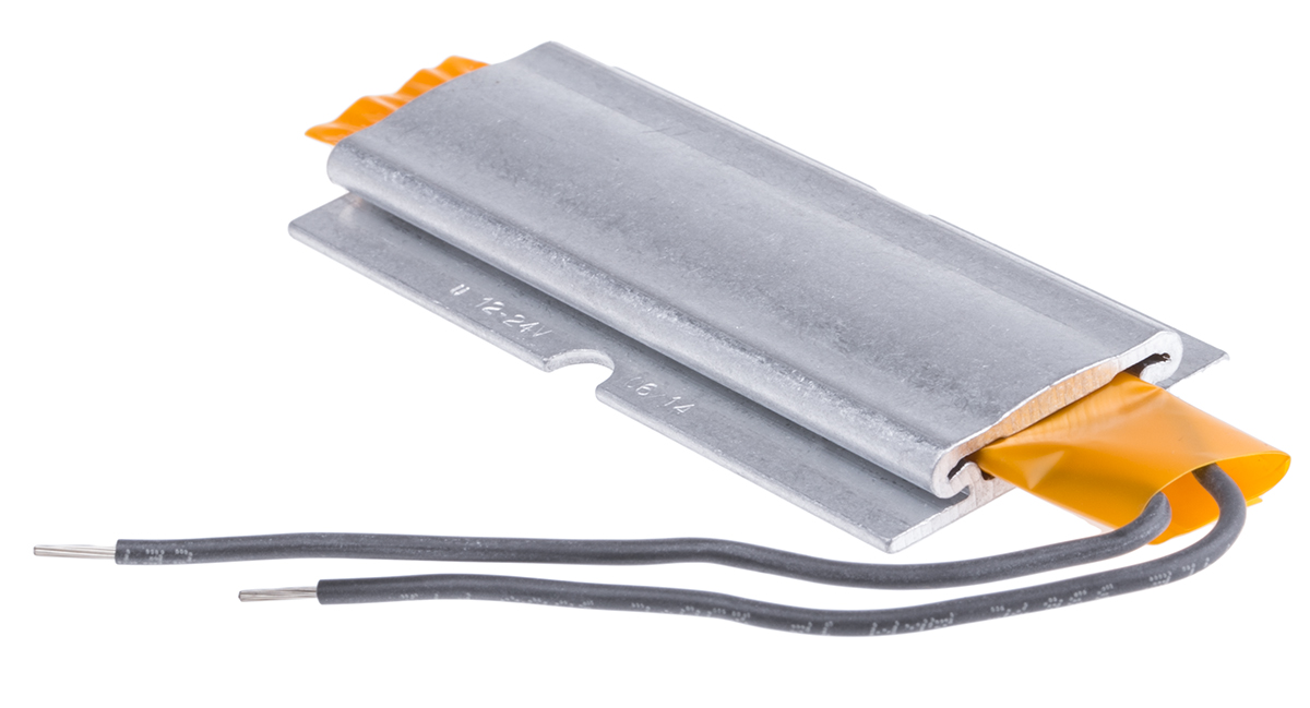 DBK Enclosures Enclosure Heating Element, 75mm, 8.5 mm, PTC Conductive Heating Element, 18 W, 24V ac/dc