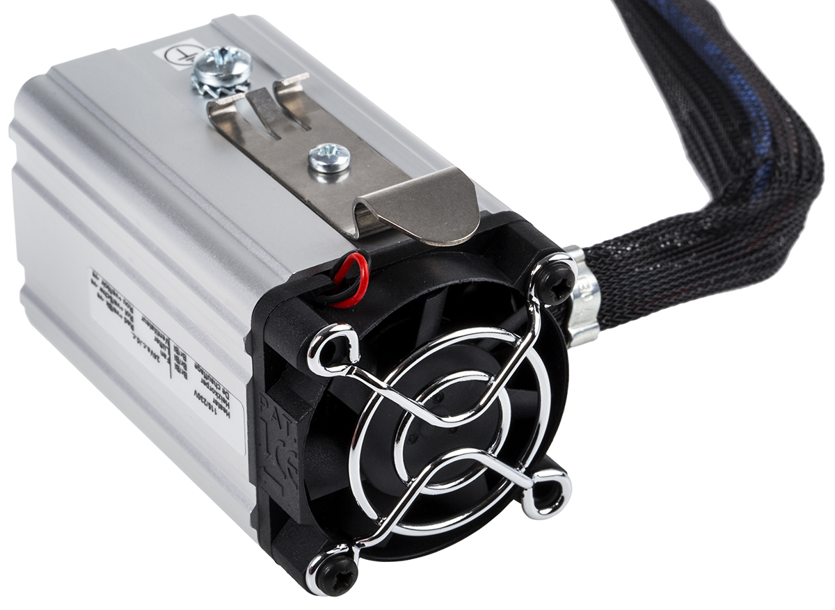 fgc10312 DBK Enclosures Enclosure Heater, 100V ac, 240 V ac, 100W Output, 100W Input, 48 °C 42mm x 42 mm
