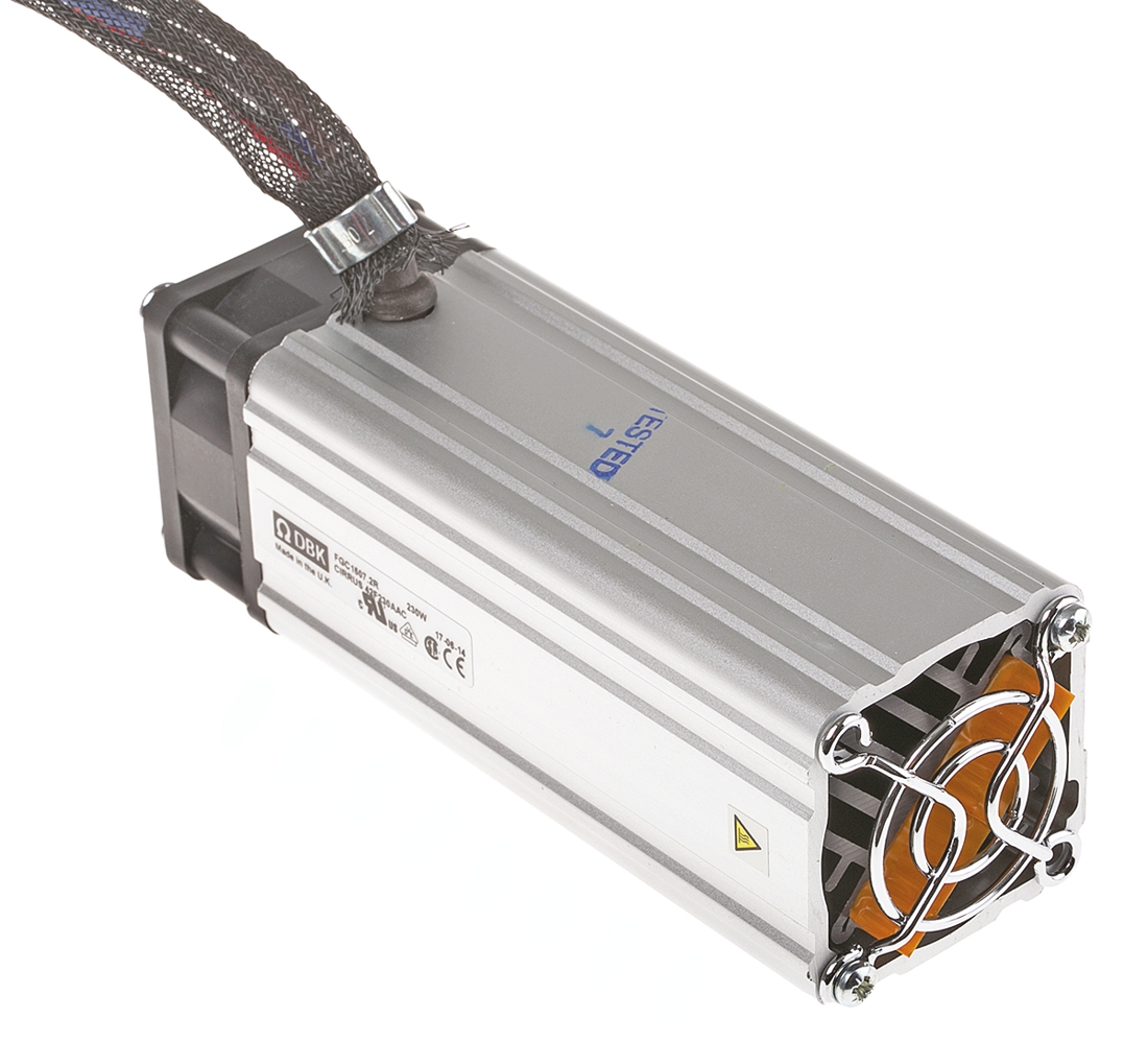 fgc15072 DBK Enclosures Enclosure Heater, 100V ac, 240 V ac, 230W Output, 230W Input, 120 °C 42mm x 42 mm