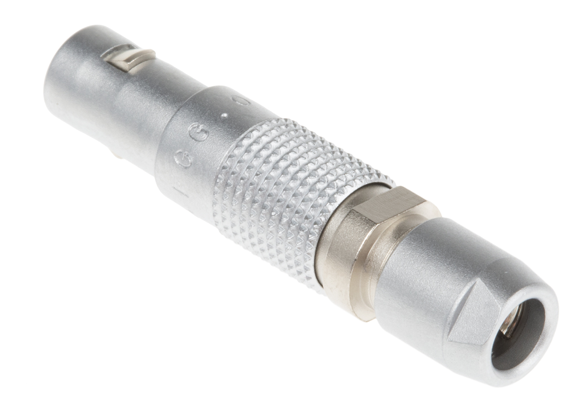 LEMO Circular Connector, 4 Contacts, Cable, 6.4 mm Connector, Plug, Male, IP50, 00 B Series