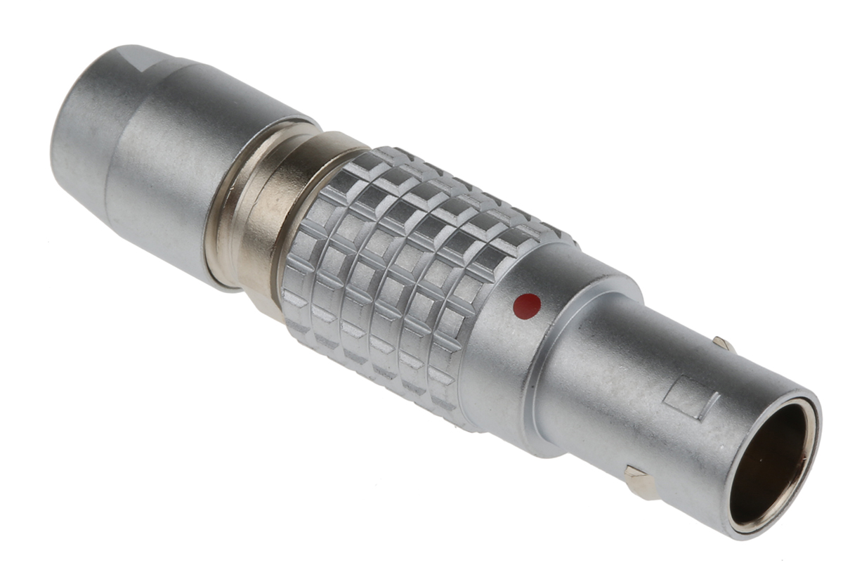LEMO Circular Connector, 2 Contacts, Cable, 9.5 mm Connector, Plug, Male, IP50, 0B Series