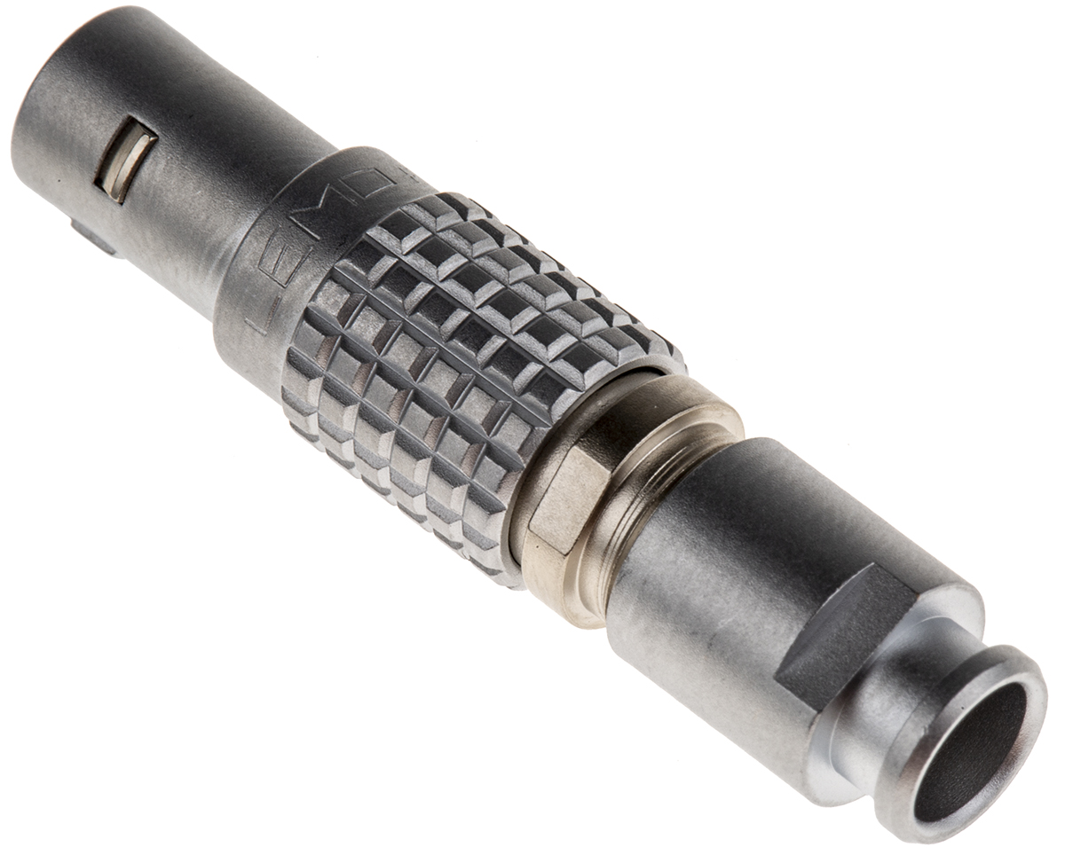 LEMO Circular Connector, 2 Contacts, Cable, 9.5 mm Connector, Socket, Male, IP50, 0B Series