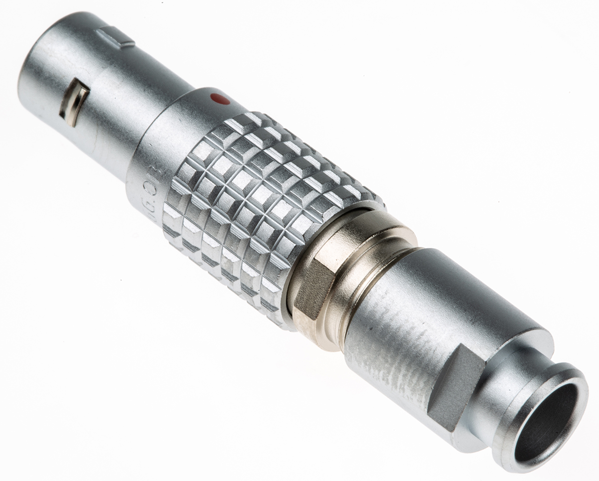 LEMO Circular Connector, 3 Contacts, Cable, 9.5 mm Connector, Plug, Male/Female, IP50, 0B Series