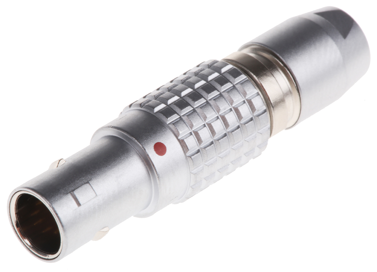 LEMO Circular Connector, 5 Contacts, Cable, 9.5 mm Connector, Plug, Male, IP50, 0B Series
