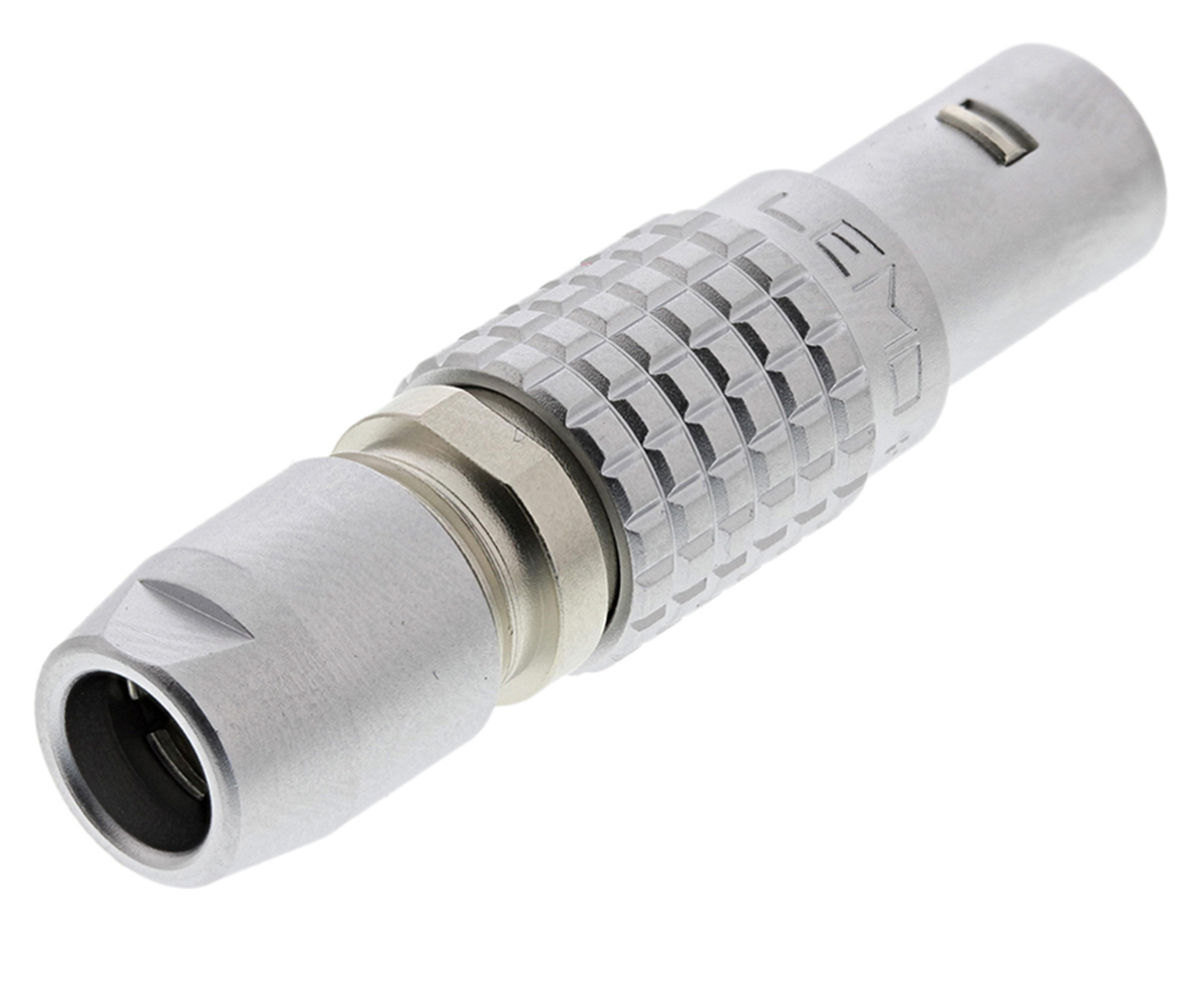 LEMO Circular Connector, 5 Contacts, Cable, 9.5 mm Connector, Plug, Male, IP50, 0B Series