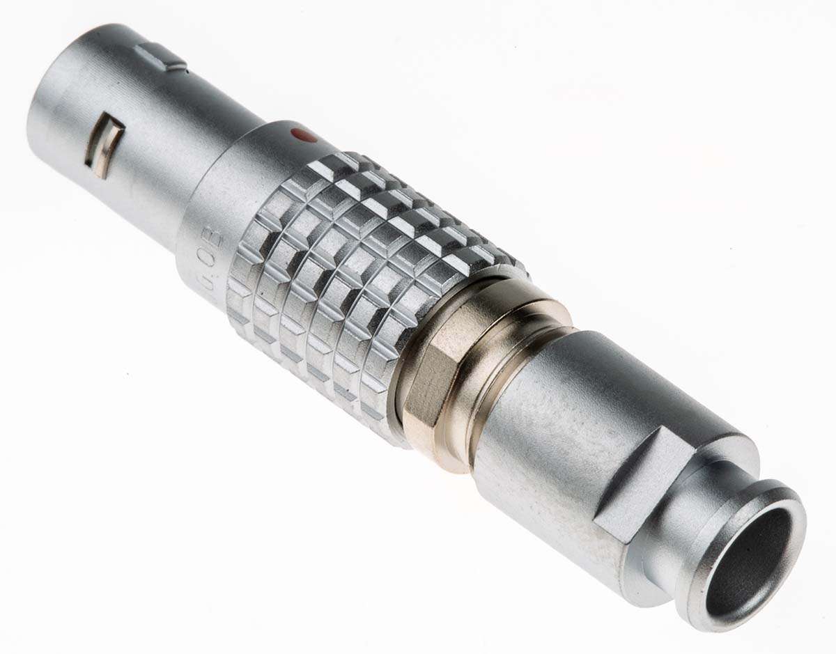 LEMO Circular Connector, 6 Contacts, Cable, 9.5 mm Connector, Plug, Male, IP50, 0B Series