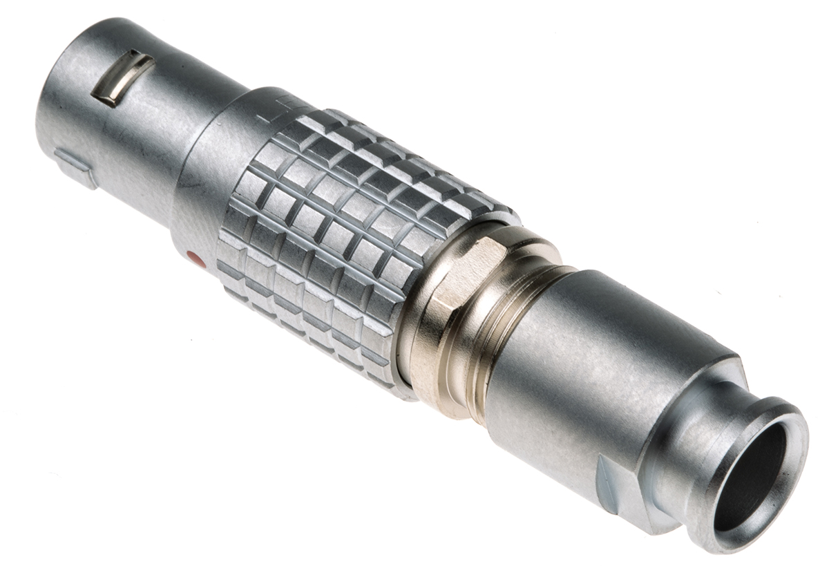 LEMO Circular Connector, 3 Contacts, Cable, 12 mm Connector, Plug, Male, IP50, 1B Series