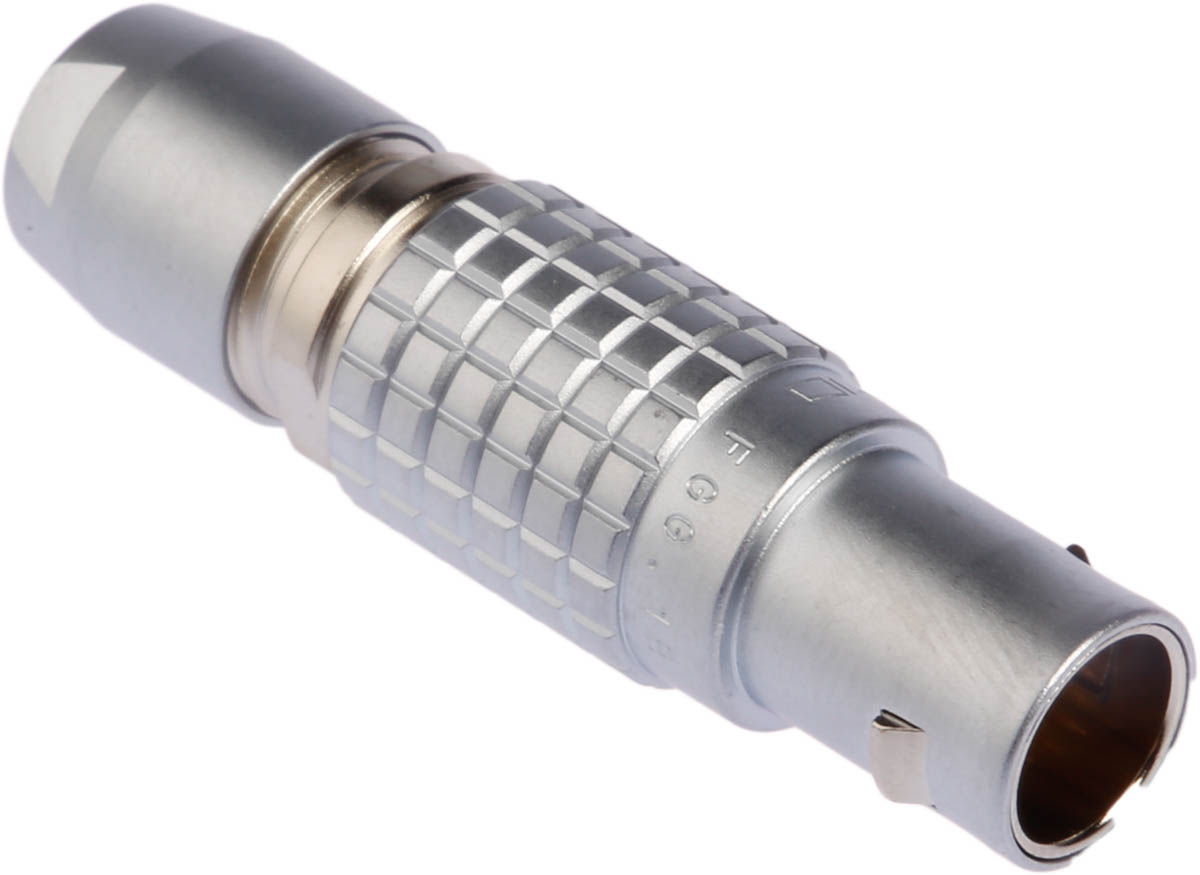 LEMO Circular Connector, 6 Contacts, Cable, 12 mm Connector, Plug, Male, IP50, 1B Series