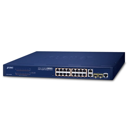 Planet FGSW-1816HPS Managed Switch 16 Port RJ45 Power Over Ethernet