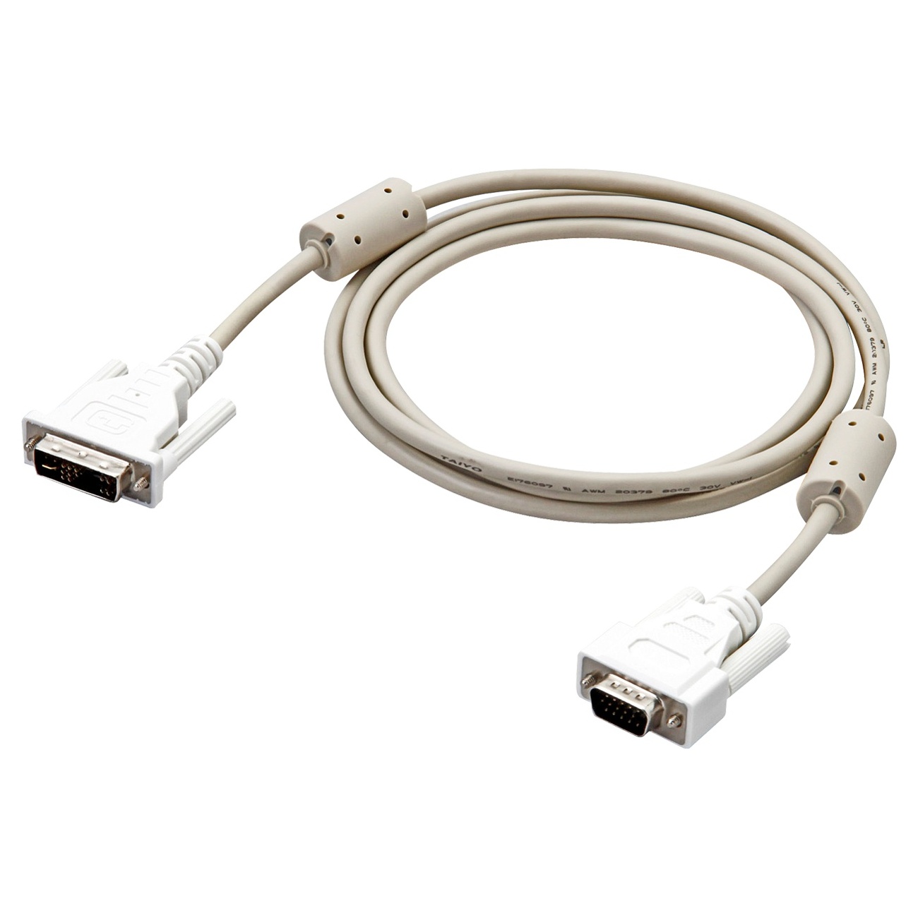 Omron, Male DVI-D to Male D-Sub Cable, 10 m White sheath Polyvinyl Chloride