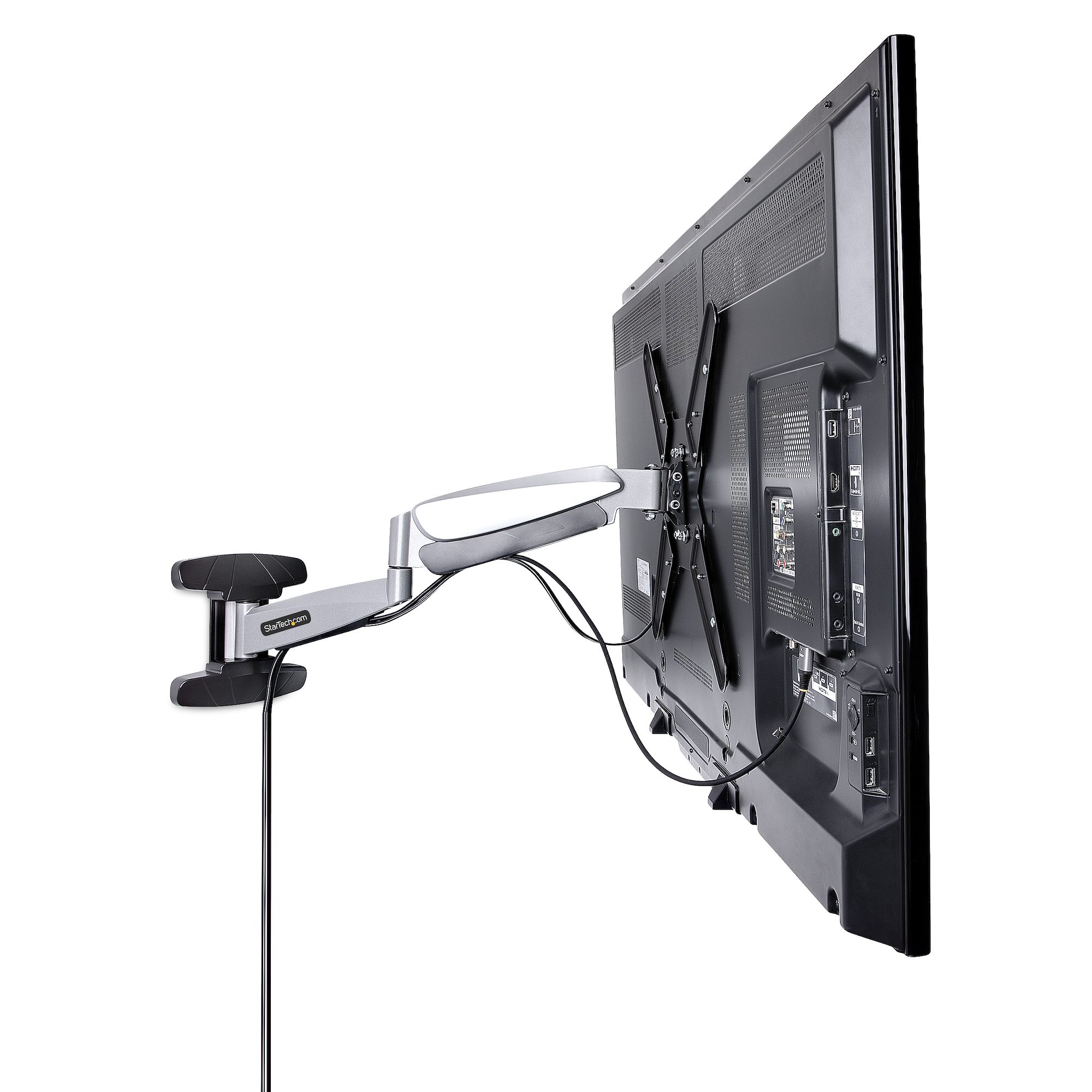 fha-tv-wall-mount StarTech.com TV Bracket Single Monitor Desk Mount, Max 55 in Monitor Extension Arm