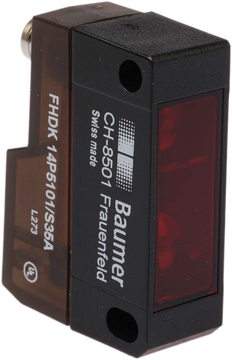 Baumer Diffuse Photoelectric Sensor, Block Sensor