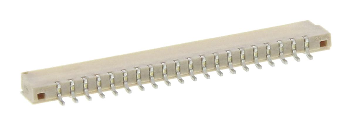 JAE, FI 1.25 mm Pitch 20 Way 20 Row Right Angle, Surface Mount LVDS Connector, Receptacle, Solder