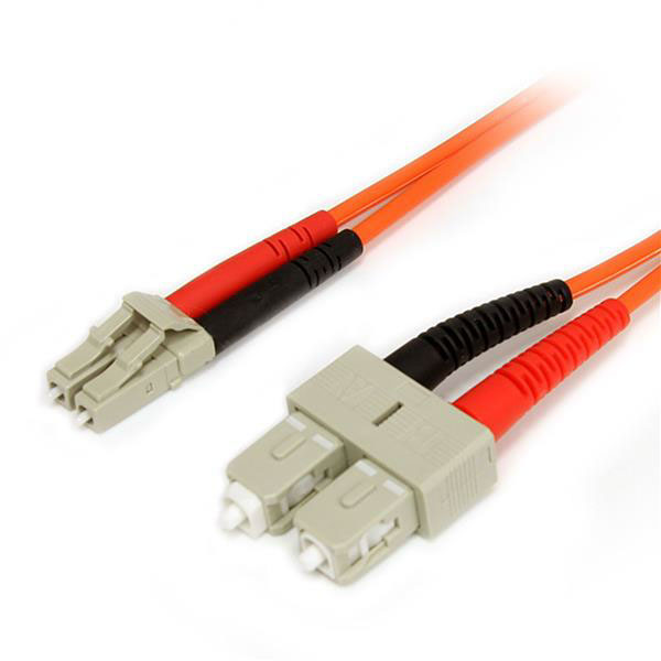 StarTech.com OM1 Multi-Mode Duplex Fibre Optic Cable, 125 μm Low Smoke Zero Halogen, Orange, 3 m