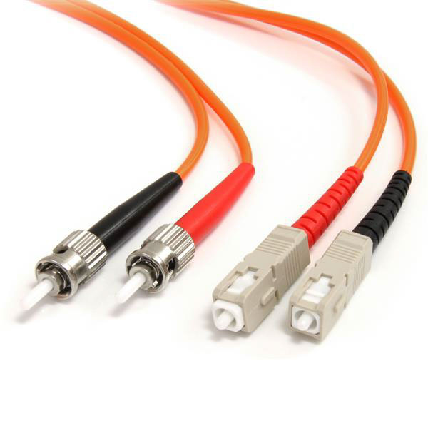 StarTech.com OM1 Duplex Fibre Optic Cable, 125 μm Low Smoke Zero Halogen, Orange, 2 m