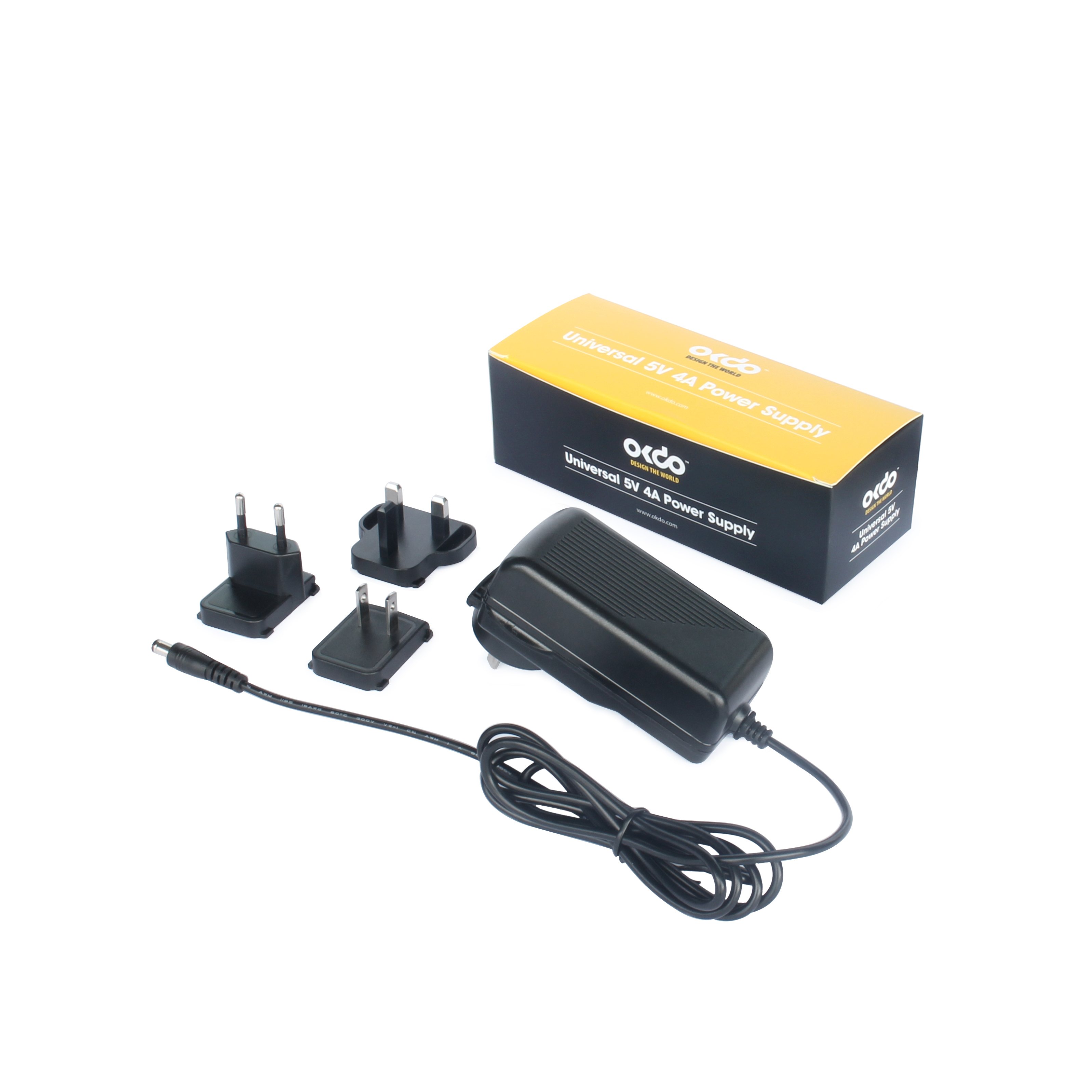 fj-528h Okdo 20 W AC/DC Adapter Interchangeable 5V dc Output, 4 A