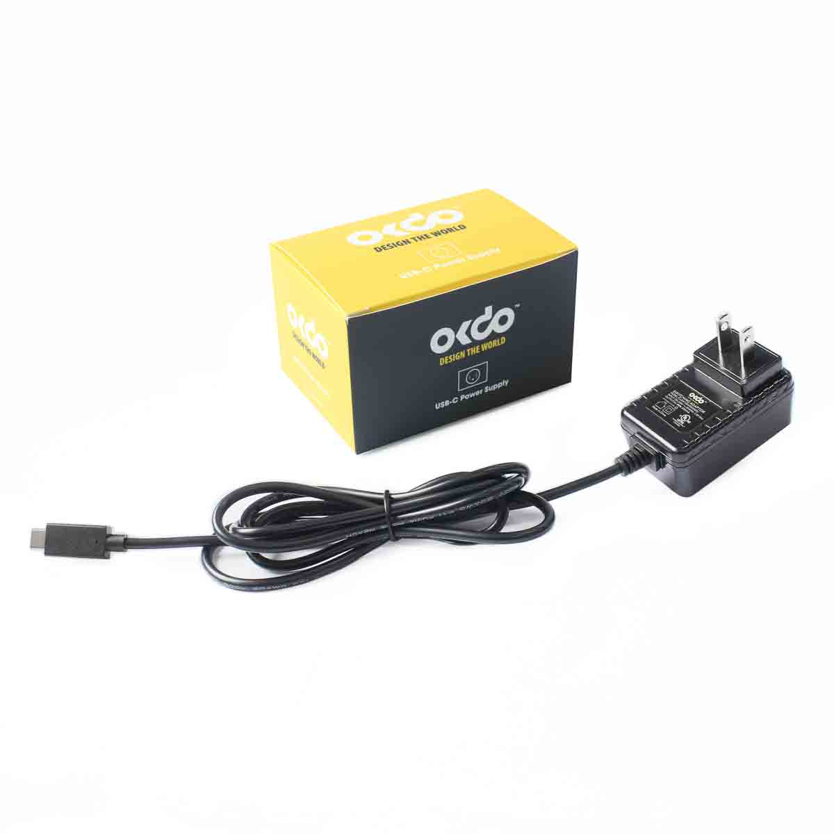 Okdo Raspberry Pi Power Supply USB Type C with US Plug Type, 1.5 m