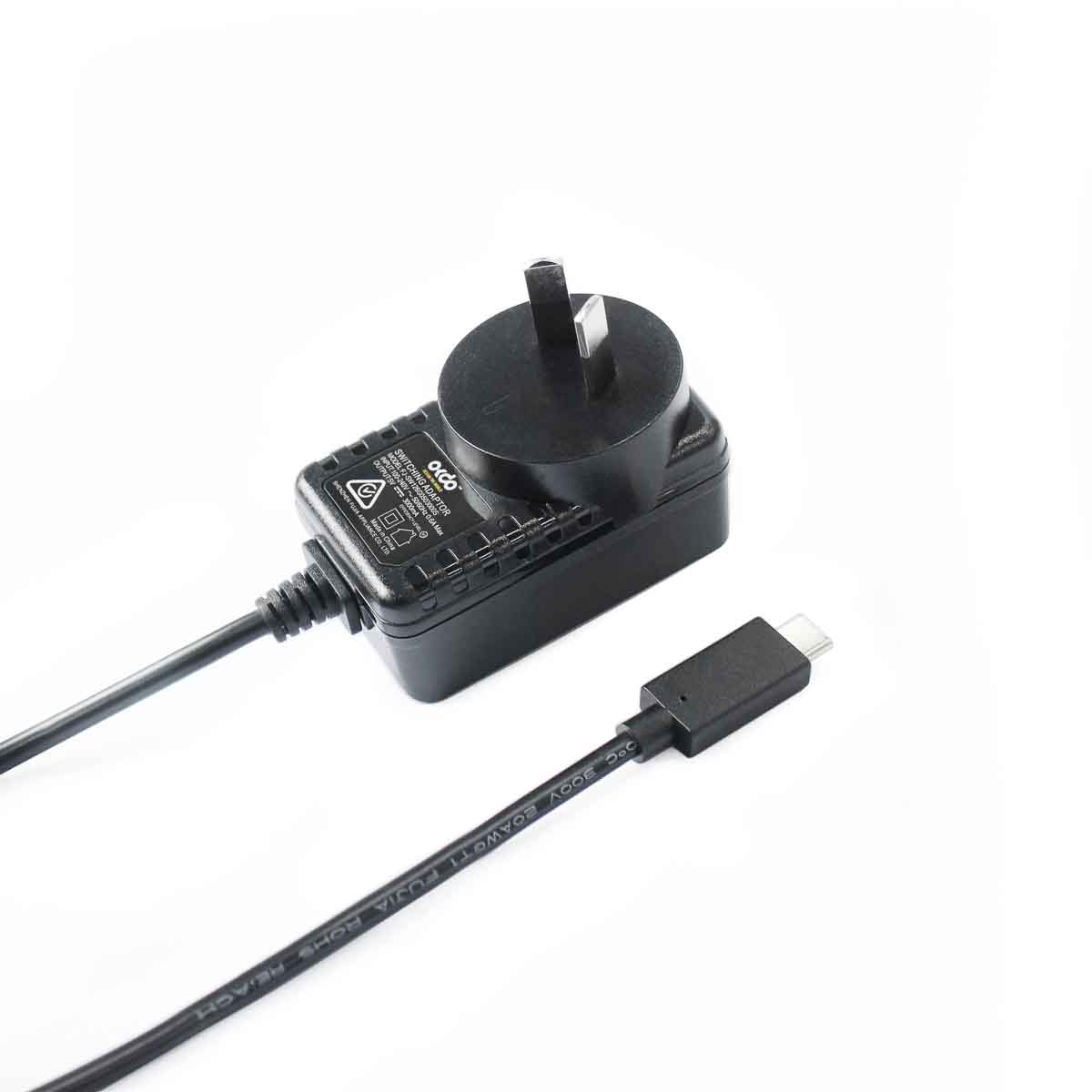 fjos2003014 Okdo Raspberry Pi Power Supply USB Type C with AUS Plug Type, 1.5 m