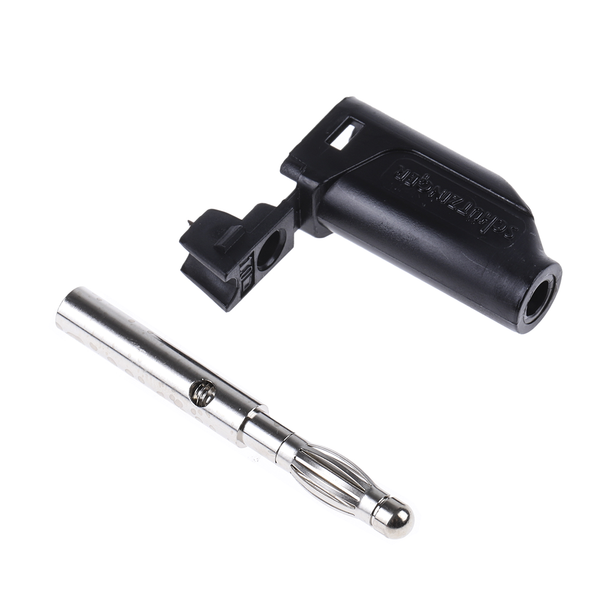 Schutzinger Male Banana Plug, 4 mm Connector, Screw Termination, 60V, 16A, Nickel Plated Plating
