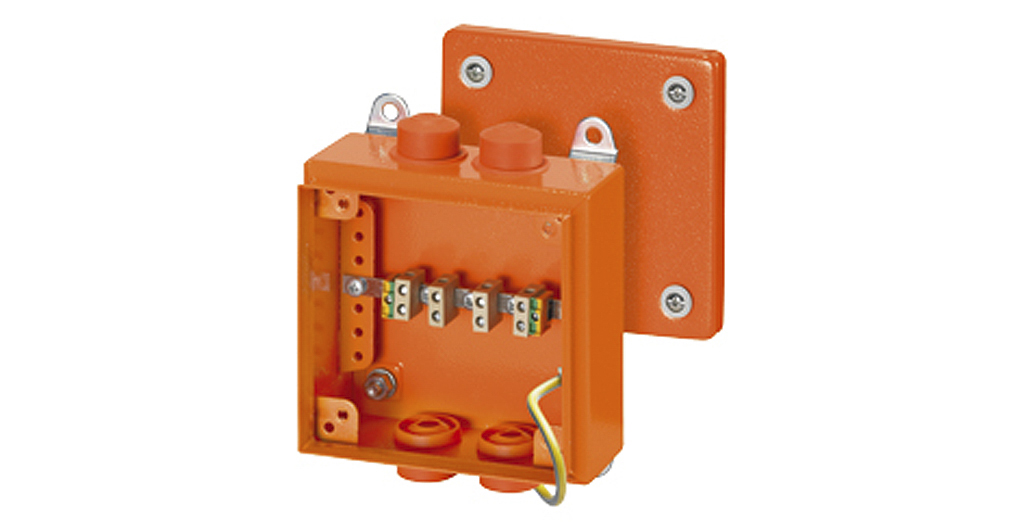 HENSEL FK 9025 Series Black RAL 2003, Orange Powder Coated Sheet Steel Junction Box, IP66, 5 Terminals, 150 mm, 155mm