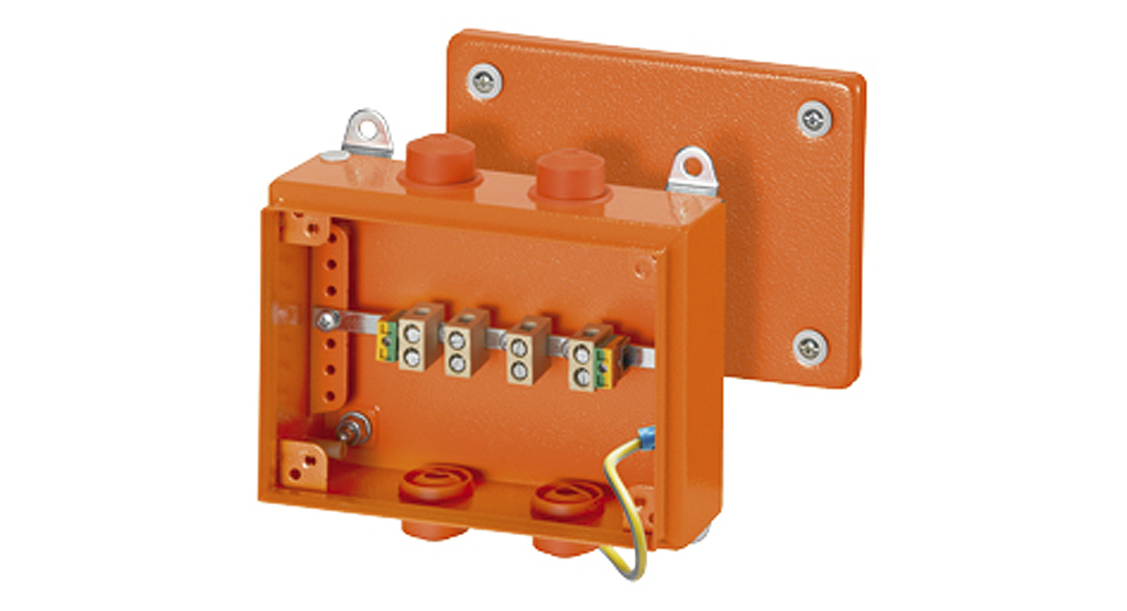 HENSEL FK 9105 Series Black RAL 2003, Orange Powder Coated Sheet Steel Junction Box, IP66, 5 Terminals, 150 mm, 150mm