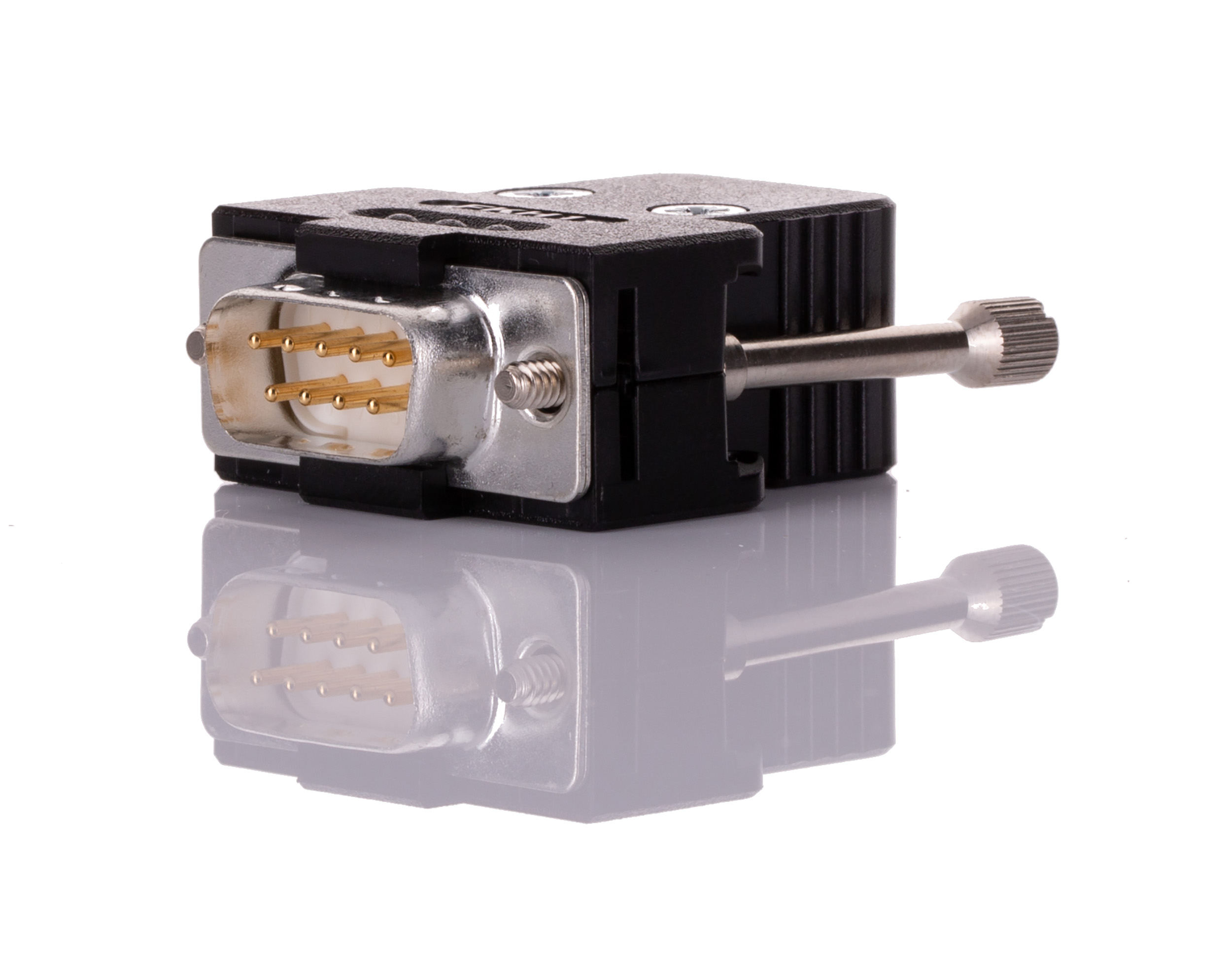 FCT from Molex FKH 9 Way Straight Cable, Screw D-Sub Connector, with Thumb Screw, Cable Clamp, Hood Kit Male