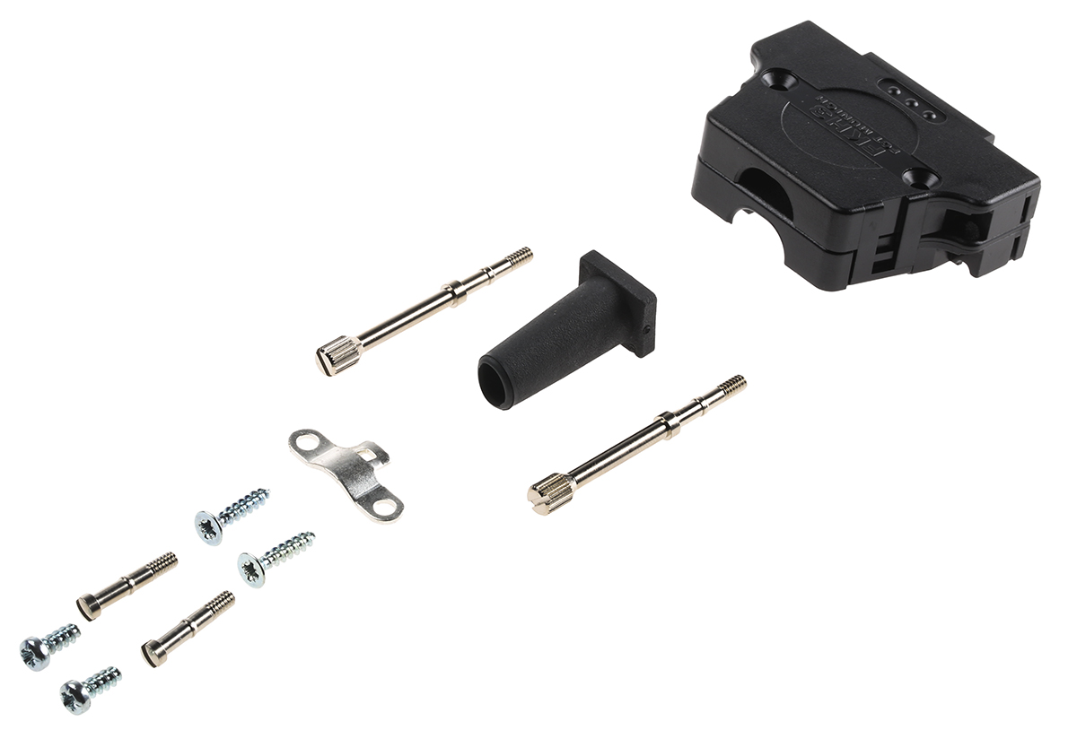 FCT from Molex FKH Series ABS Straight D-Sub Backshell, 25 Way