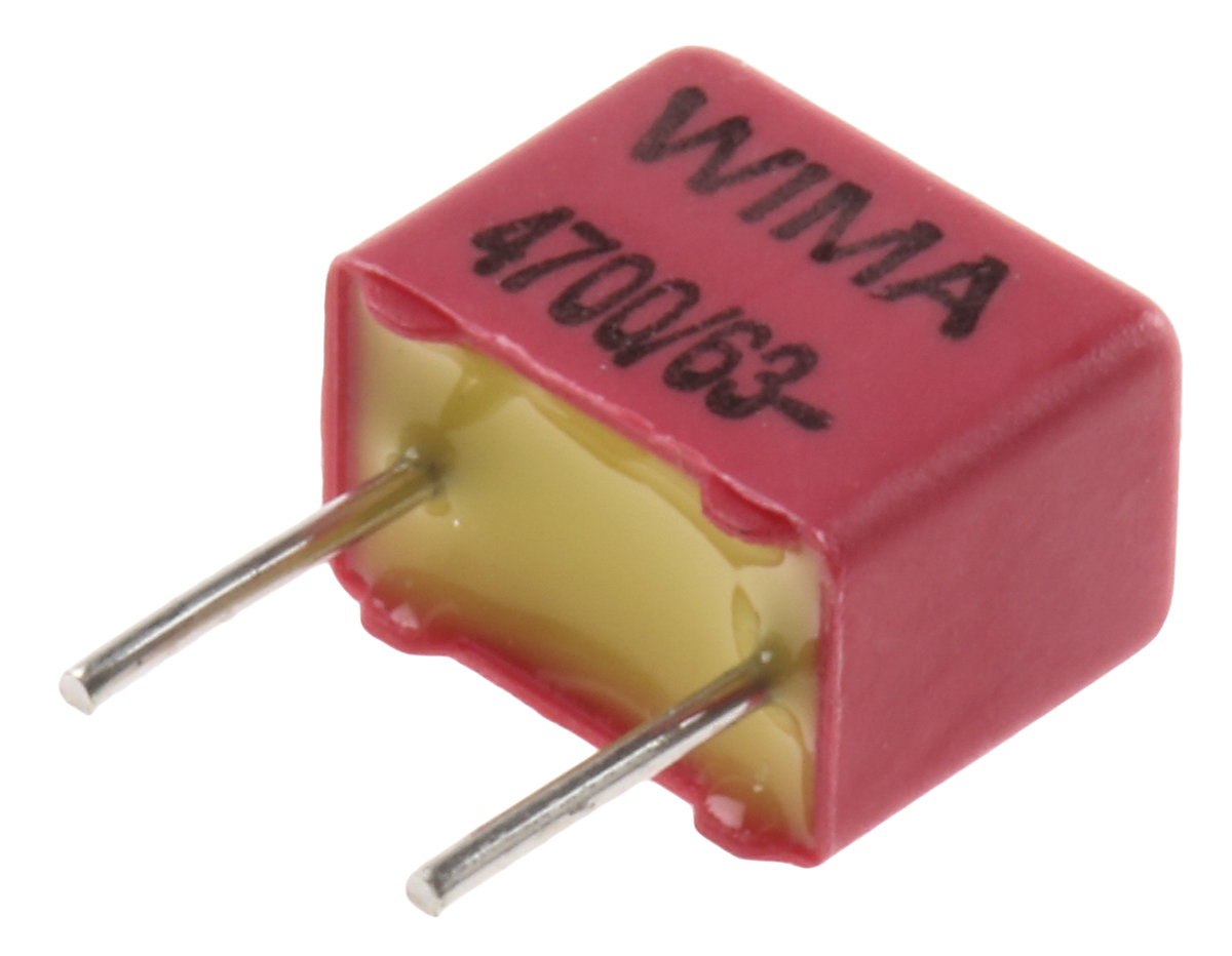 WIMA FKP2 Film Capacitor, ±5 %, 4.7 nF 63 V dc 40V ac, Through Hole